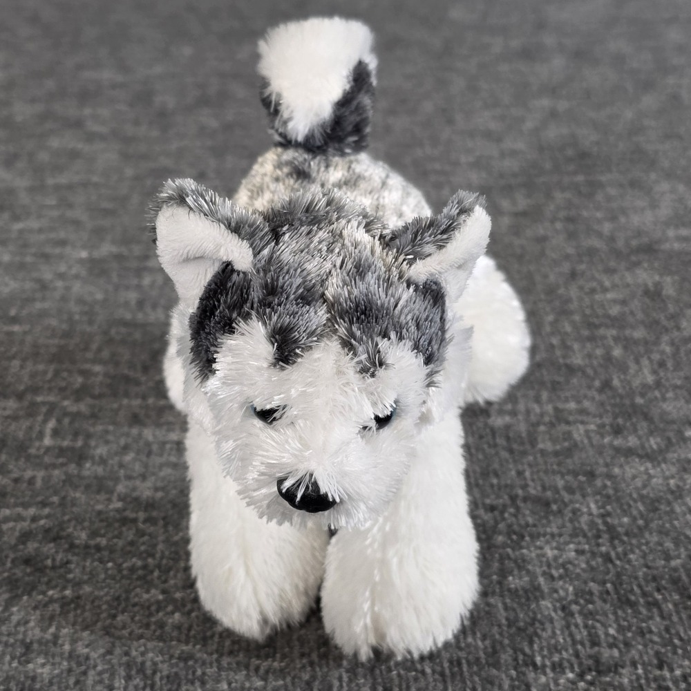 Aurora World Siberian Husky Grey White Plush Stuffed Animal Dog 8 Inch 223217